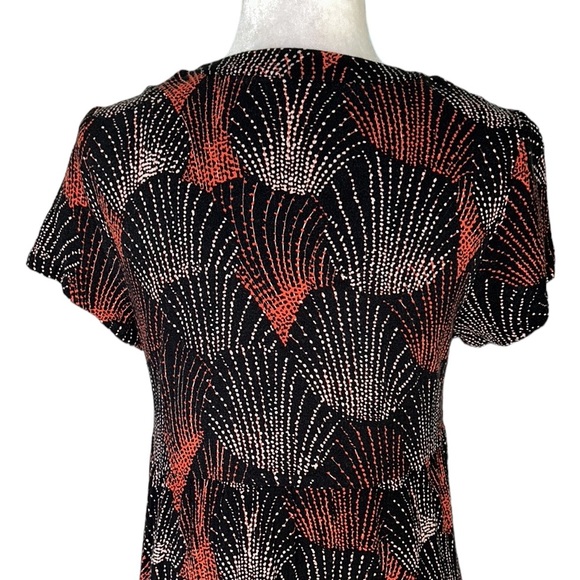 Anthropologie Maeve Tania Black Printed Tiered Rayon Tunic Dress - M - Picture 10 of 15